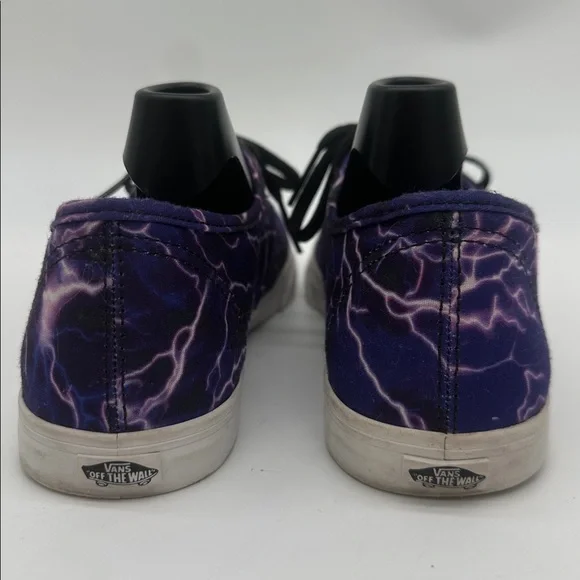 VANS Authentic LoPro Digi Lightning Purple Black White Women's Size 7.0 Men 5.5 - Picture 11 of 16